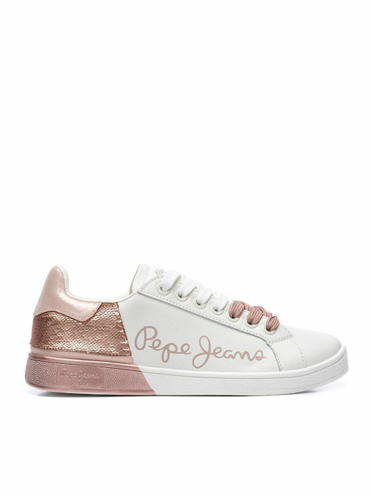 Pepe Jeans Brompton Sequins Women's Sneakers White