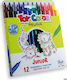 Toy Color Junior Waschbare Zeichenmarker 2.8mm Dünne Set 12Stück