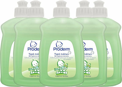 Proderm Baby & Organic Washing-Up Liquid with Fragrance Πράσινο Σαπούνι 5x500ml