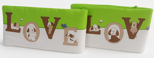 Beboulino Love Crib Bumpers Classic Inside Green 25x270cm