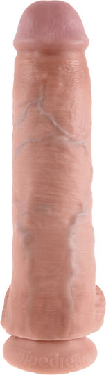 King Cock Ρεαλιστικό Dildo με Όρχεις και Βεντούζα Light 28cm