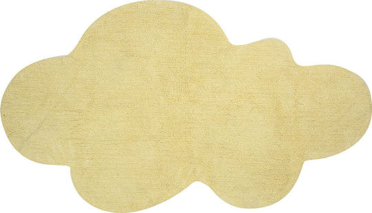 Nef-Nef Homeware Fresh Cloud Παιδικό Χαλί Σύννεφα Βαμβακερό Κίτρινο 135x80cm