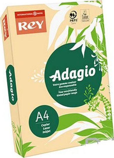 Rey Adagio 08 Hârtie de Imprimare A4 80gr/m² 1x500 foi Portocaliu