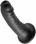 King Cock Dildo realist cu ventuză Negru 15cm