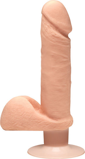 Doc Johnson The D Perfect D Vibrating Ρεαλιστικός Δονητής 18cm Vanilla