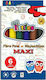 The Littlies Fibre Pens Маркери за рисуване 5мм Дебели Комплект 6бр
