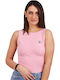 Sleeveless Bodysuit Ama with Open Back Pink