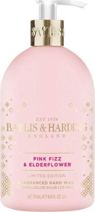 Baylis & Harding Pink Fizz & Elderflower Liquid Soap with Pump Pomegranate 500ml