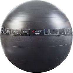Pure2Improve Ball Pilates 75cm 0.6kg in Schwarz Farbe