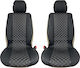 Carner Car Seat Back Set 2pcs Leatherette Royal Black 0021633