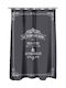 Vintage Shower Curtain Fabric 180x200cm Gray