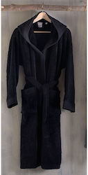 Rythmos Amadeus Bathrobe with Hood Black 420gr/m² 104-106-15-031 Rythmos Amadeus Bathrobe with Hood Black 420gr/m² 104-106-15-031