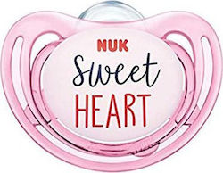 Nuk Orthodontic Pacifier Silicone Freestyle Sweetheart Pink with Case for 18-36 months 1pcs