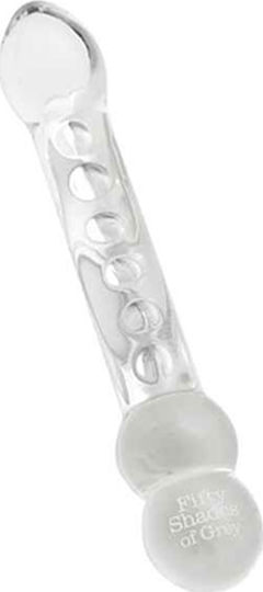 Fifty Shades of Grey Drive Me Crazy Glass Dildo Clear 19cm