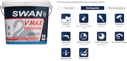 Swan V Max Emulsion Plastic Paint for Interior Use White 3lt