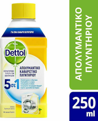 Dettol Καθαριστικό Πλυντηρίου Απολυμαντικό Άρωμα Λεμόνι Υγρό 250ml