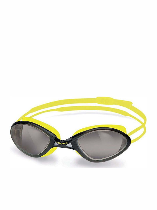 Head Tiger Race Adult Swimming Goggles with Anti-Glare Lenses Yellow