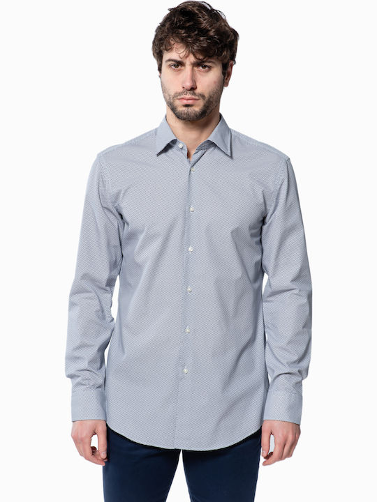 Hugo Boss Men's Shirt Long Sleeve Cotton Gray