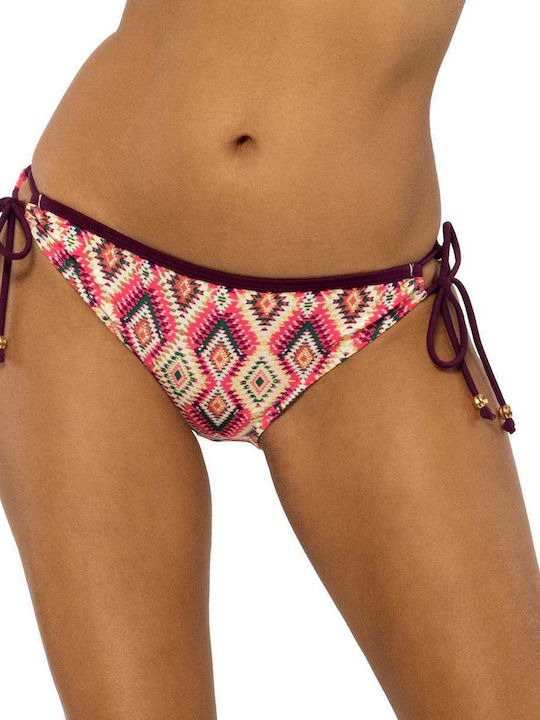 Dorina Bikini Alunecare cu Șnururi Fuchsia