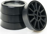 Roller Kappatos Plastic Anti-Vibration Pads for Washing Machine/Dryer Μαύρα 4pcs