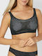 Fit Smart P EX Γυναικείο Μπουστάκι Μαύρο με Επένδυση & Ελαφριά Ενίσχυση
