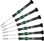 Wera Set 6 Electrician Precision Screwdrivers with 6 Interchangeable Tips