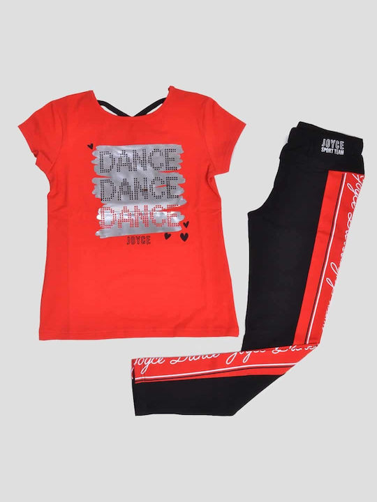 Joyce Kids Clothing Set with Leggings with Leggings 2pcs Red