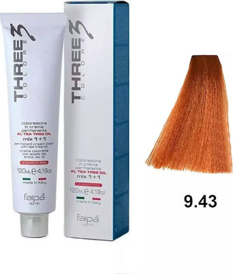 Faipa Three Colore Cream Color Боя за Коса 9.43 Блондинка Много светло бронзово злато 120мл