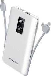 Awei P8K Power Bank 10000mAh mit USB-A Anschlus...
