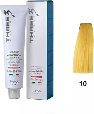 Faipa Three Colore Cream Color Изсветляваща Боя за Коса 10 Блонд Екстра светъл 120мл