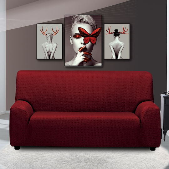 SB Home Sabrina Ελαστικό Κάλυμμα Διθέσιου Καναπέ Sabrina Bordo 130x180cm
