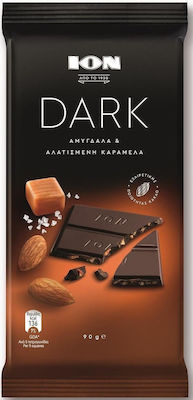 ION Dark Chocolate Dark with Almonds and Salted Caramel 90gr 1pcs