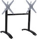 HomeMarkt Folding Table Stand made of Aluminum with Regulator in Black Color 84x60x73cm