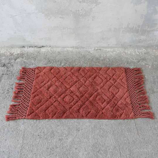 Nima Badematte Synthetisch Rechteckig Lucia 23708 Terracotta 50x80cm