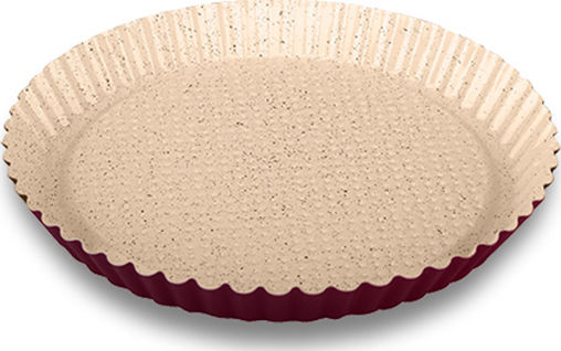 Nava Ceramic Aluminum Tart Baking Pan Terrestrial Burgundy 27x27x3cm