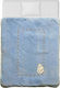 Bebe Stars Blanket Nursery Swaddling Blankets Bear Stripes Velvet Light Blue 90x110cm