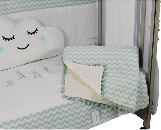 Bebe Stars Nursery Swaddling Blanket Pom-Pom 90x90cm