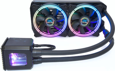 Alphacool Aurora 240 Digital RGB CPU Water Cooling Dual Fan 120mm for Socket AM4/AM5/1200/115x