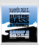 Ernie Ball Set of Stainless Steel Strings for Bass Flatwound Group II 50 - 105"