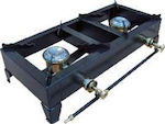 Express 20BL Tabletop Commercial LPG Burner with 2 Hearths 34kW 72x32x17cm