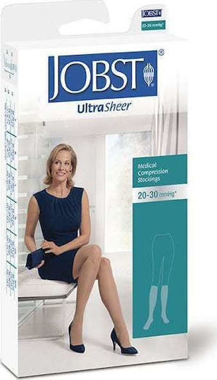 Jobst Jobst Ultrasheer Κάλτσες Κάτω Γόνατος Διαβαθμισμένης Συμπίεσης 20-30 mmHg Μαύρες