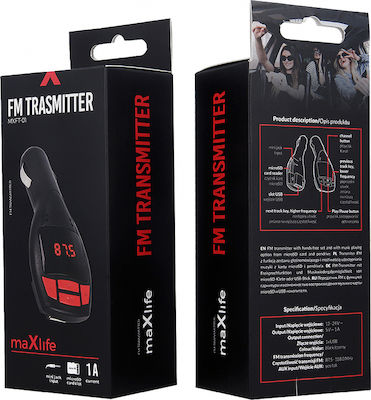 Maxlife FM Car Transmitter with AUX / MicroSD / USB