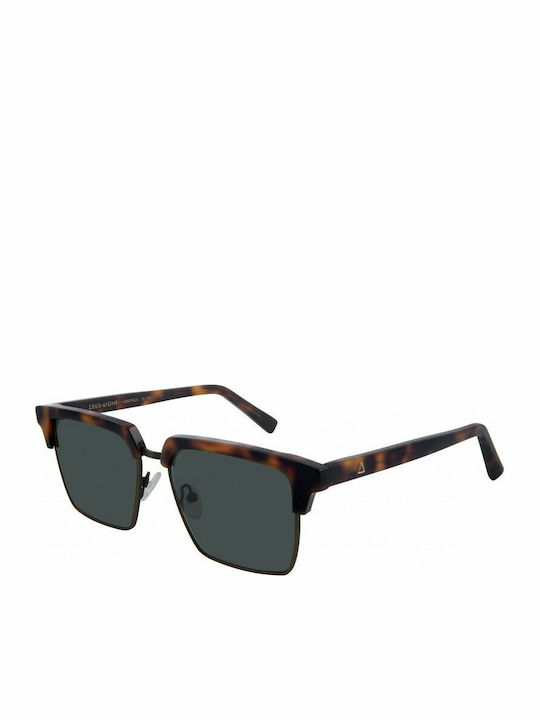 Zeus & Dione Hector Unisex Γυαλιά Ηλίου με Καφέ Ταρταρούγα Σκελετό και Πράσινο Φακό