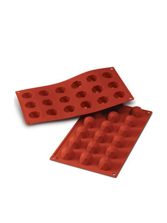 Silikomart No Coating Silicone Chocolates 18 Cups Baking Pan Sf048 Diamante