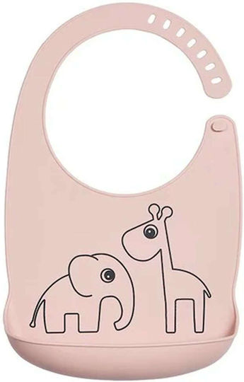 Done by Deer Friends Waterproof Bib Silicone with Button & Pocket Powder