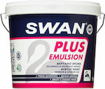 Swan Plus Emulsion Plastic Vopsea Acrilic pentru Utilizare Interioară și Exterioară 9lt