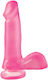 Basix Rubber Works Glass Dildo with Balls and S...