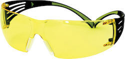 3M SecureFit 400 Arbeitsschutzbrillen mit gelbe...