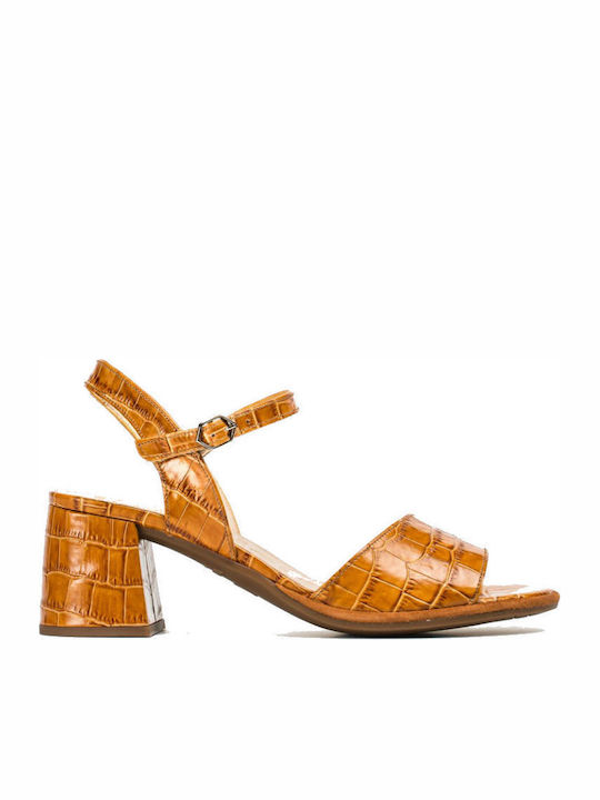Leather Sandals Tabac Brown