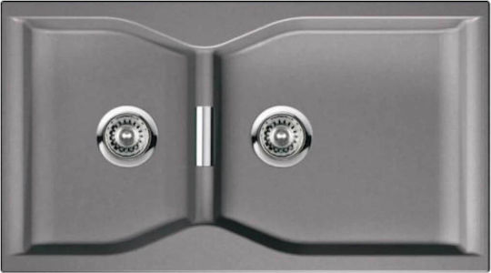 Macart Campus N-175 Drop-In Spüle Rechts aus Verbundgranulat B92xT51cm Alumina